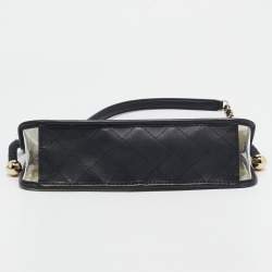 Pre Owned Chanel Transparent/Black PVC and Leather Sand By The Sea Flap Bag