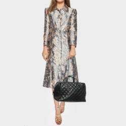 Pre Owned Chanel Black Quilted Leather Feather Weight Bowler Bag