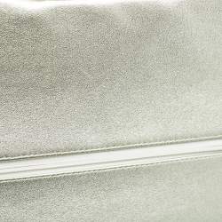 Chanel Metallic Mint Green Quilted Leather Maxi Classic Double Flap Bag