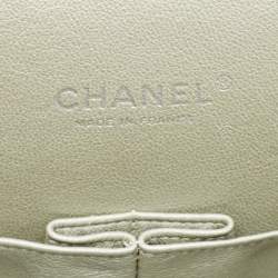 Chanel Metallic Mint Green Quilted Leather Maxi Classic Double Flap Bag