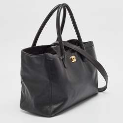 Pre Owned Chanel Black Caviar Leather Large Cerf Executive Tote