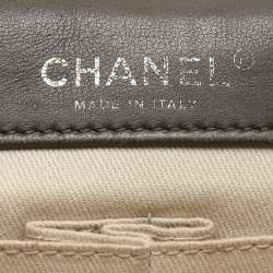 Chanel Green Chevron Quilted Leather Gabrielle Flap Bag