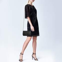 Pre Owned Chanel Black Quilted Leather Small Classic Double Flap Bag