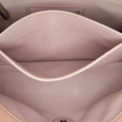Pre Owned Chanel Pink Extra Mini Iridescent Caviar Coco Handle Bag