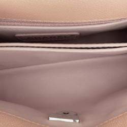 Pre Owned Chanel Pink Extra Mini Iridescent Caviar Coco Handle Bag