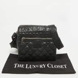 Chanel Black Quilted Nylon Small Coco Cocoon Messenger Bag