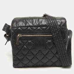 Chanel Black Quilted Nylon Small Coco Cocoon Messenger Bag