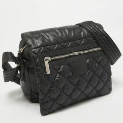 Chanel Black Quilted Nylon Small Coco Cocoon Messenger Bag