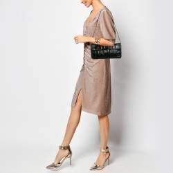 Pre Owned Chanel Black Chocolate Bar Quilted Leather East West Flap Bag