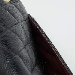 Pre Owned Chanel Black Caviar Leather Medium Classic Double Flap Bag