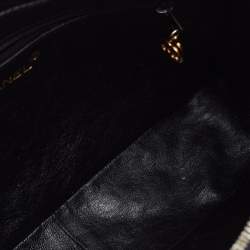 Pre Owned Chanel Black Quilted Leather Tassel Camera Bag