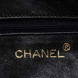Pre Owned Chanel Black Quilted Leather Tassel Camera Bag