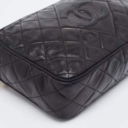 Pre Owned Chanel Black Quilted Leather Tassel Camera Bag