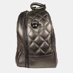 Chanel Leather Round Trip Airline Bowling Bag