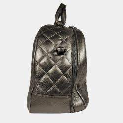 Chanel Leather Round Trip Airline Bowling Bag