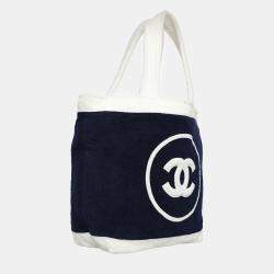 Chanel Terry Cotton CC Beach Tote Bag