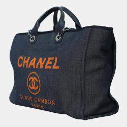 Pre Owned Chanel Denim Large Deauville Tote Bag