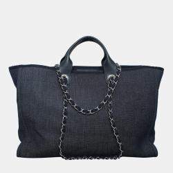 Pre Owned Chanel Denim Large Deauville Tote Bag