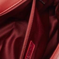 Pre Owned Chanel Dark Red Vertical Stitch Leather Jumbo Single Flap Bag
