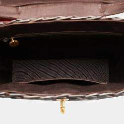 Chanel Brown Rattan Lambskin Coco Mark Basket Bag
