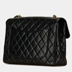 Pre Owned Chanel Black Lambskin Matelasse 30 Coco Mark Chain Shoulder Bag