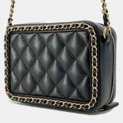 Chanel Lambskin Black CC Filigree Chain Shoulder Bag