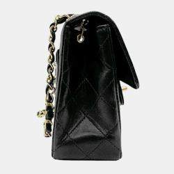 Chanel Lambskin Navy Gold Matelasse Shoulder Bag