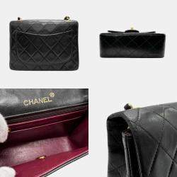 Chanel Lambskin Navy Gold Matelasse Shoulder Bag