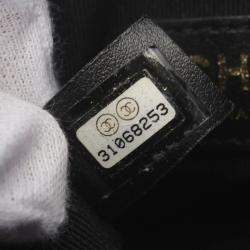 Chanel Lambskin Black Matelasse Shoulder Bag