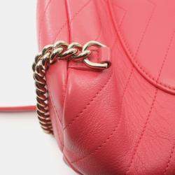 Chanel Pink V-Stitch Backpack Leather Bag