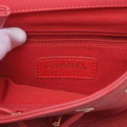 Chanel Pink V-Stitch Backpack Leather Bag