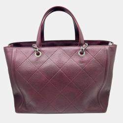 Chanel Wine Red Matelasse Tote bag