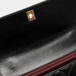 Chanel Black Lambskin Matelasse Coco Mark Flap Bag