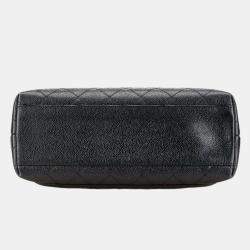 Pre Owned حقيبة شانيال سوداء جلد كافيار ماتيلسي مارك كوكو