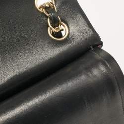 Pre Owned Chanel Black Quilted Leather Jumbo Classic Double Flap Bag