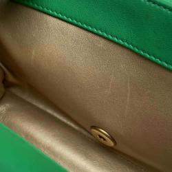 Chanel Green Lambskin Matelasse Top Handle bag