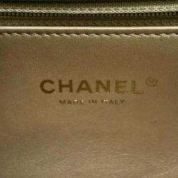 Chanel Green Lambskin Matelasse Top Handle bag