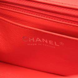 Chanel Red Lambskin Matelasse 20 Shoulder Bag