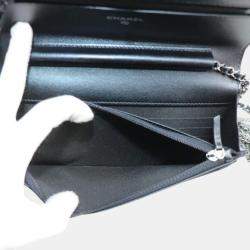 Chanel Black Matelasse Calf Chain Wallet Bag