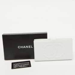 Chanel White Caviar Leather CC Timeless Continental Wallet