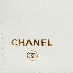 Chanel White Caviar Leather CC Timeless Continental Wallet