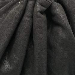 Pre Owned Chanel Black Quilted Jersey Fabric Melrose Cabas Bag