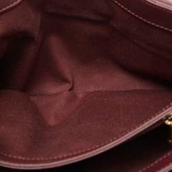 Pre Owned Chanel Burgundy Quilted Leather Jumbo Soft Elegance Flap Bag