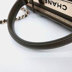 Pre Owned Chanel Green Leather Trendy CC Bowling Bag