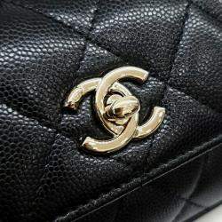 Pre Owned Chanel Black Leather Coco Handle Nano Bag