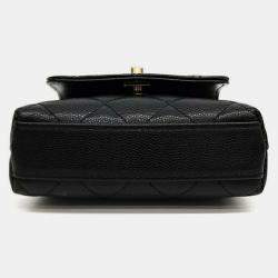Pre Owned Chanel Black Leather Coco Handle Nano Bag