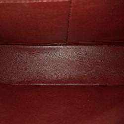 Pre Owned Chanel Red Leather Classic Medium Bag