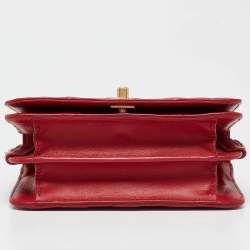 Chanel Red Quilted Leather Mini CC Full Flap Bag