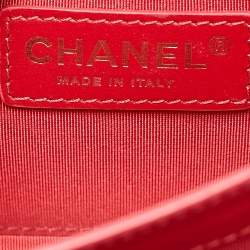 Chanel Red Quilted Leather Mini CC Full Flap Bag