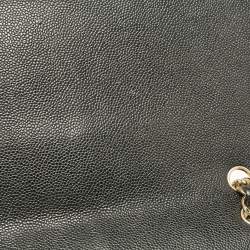 Chanel Black Quilted Caviar Leather Maxi Classic Single Flap Bag